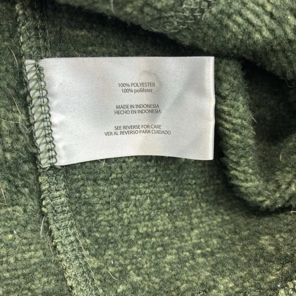 Woolrich Men’s XL Quarter Zip Sweater Fleece Pullover Green Outdoor